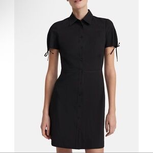 Theory Black Short Sleeve Mini Dress